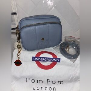 Pom Pom London grey TFL Jubilee Original Crossbody bag purse bundle limited edit